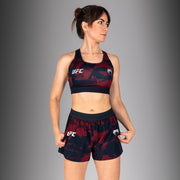 Brassière de sport Femme UFC Zenith by Venum Authentic Fight Week - Bleu marine/Bordeaux/Argent