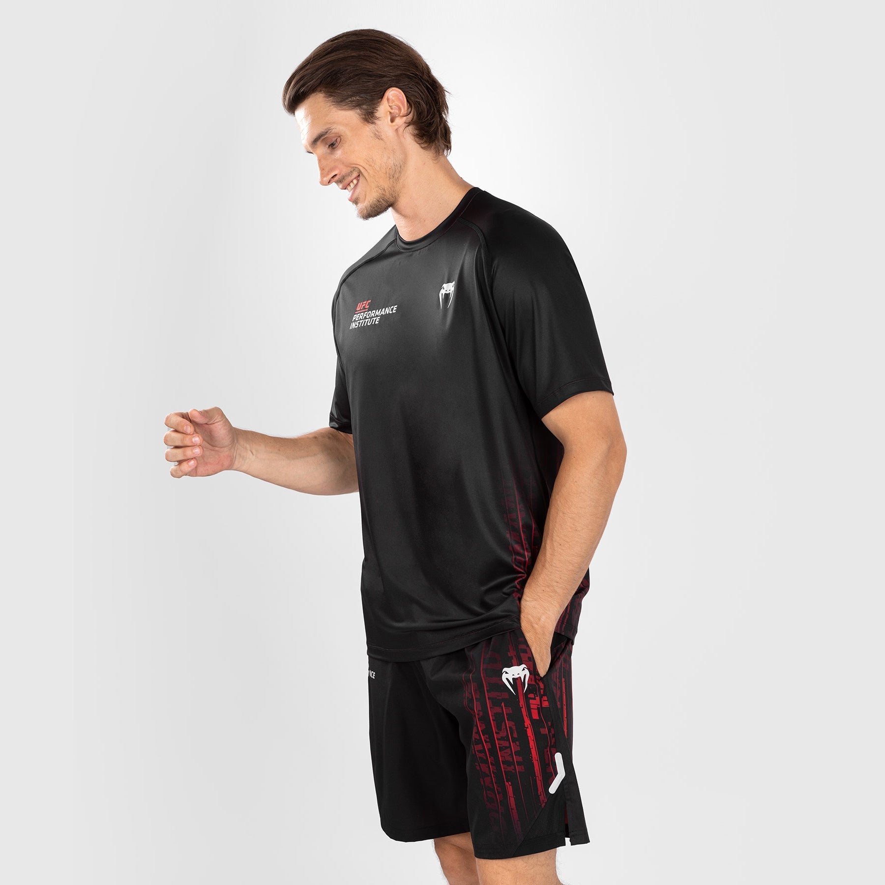 T-shirt Dry-Tech UFC Venum Performance Institute 2.0  - Noir/Rouge