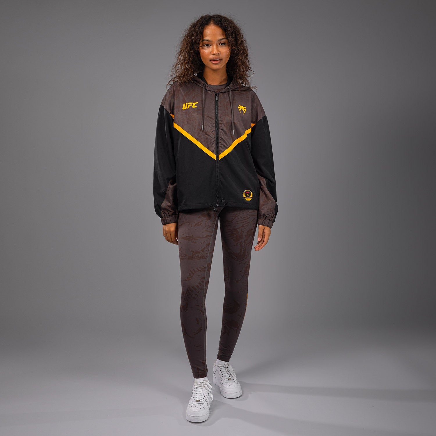 Veste à Capuche Zippé pour Femmes UFC Fusion by Venum Fight Week - Marron Terrestre