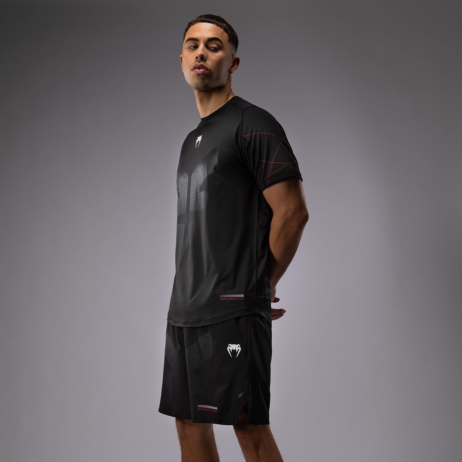 T-Shirt Dry-Tech Venum Tactical XT - Noir/Rouge Feu