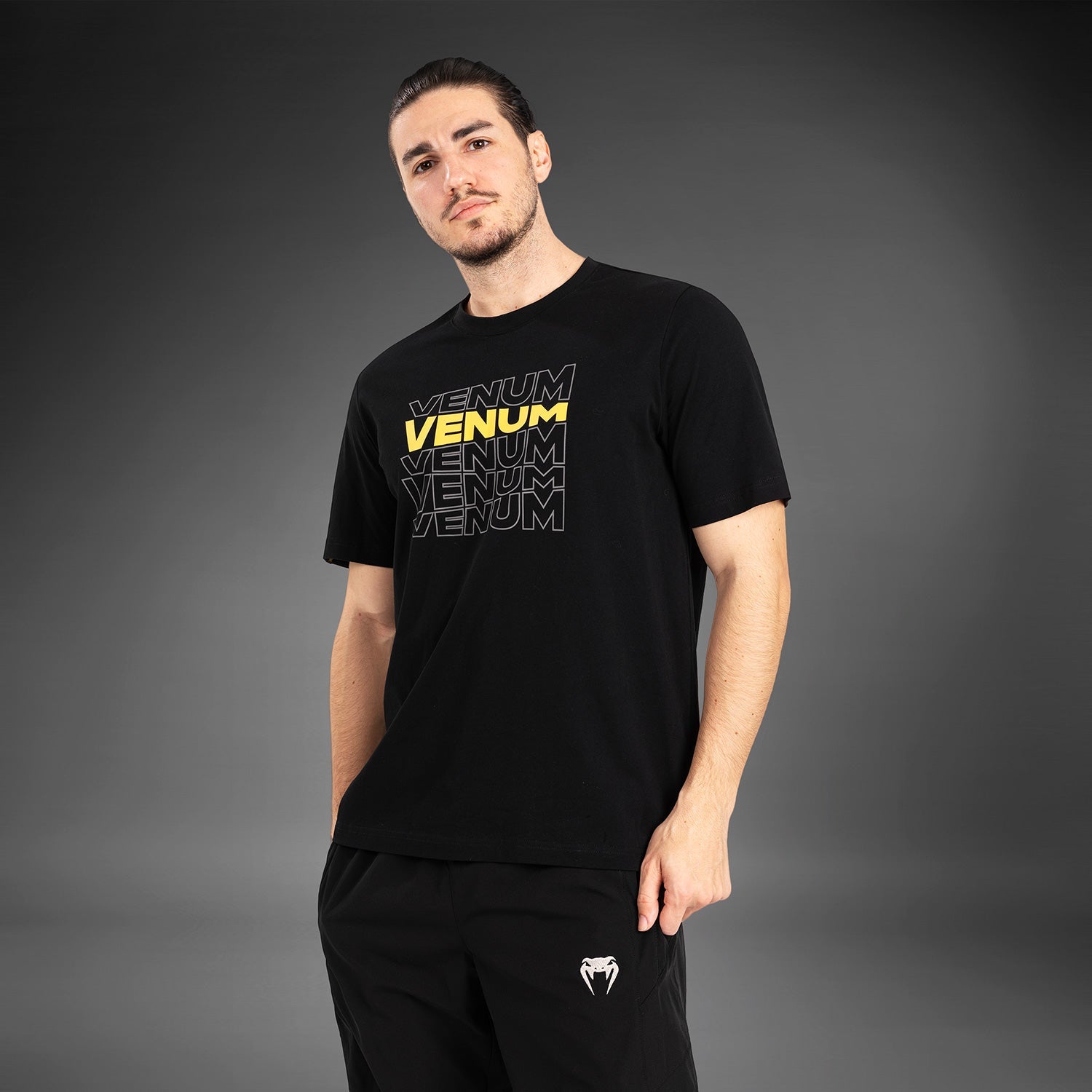 T-shirt à manches courtes pour Hommes Venum Vertigo - Noir/Jaune