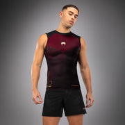 Rashguard Sans Manches Venum Tactical XT- Noir/Bordeaux/Or