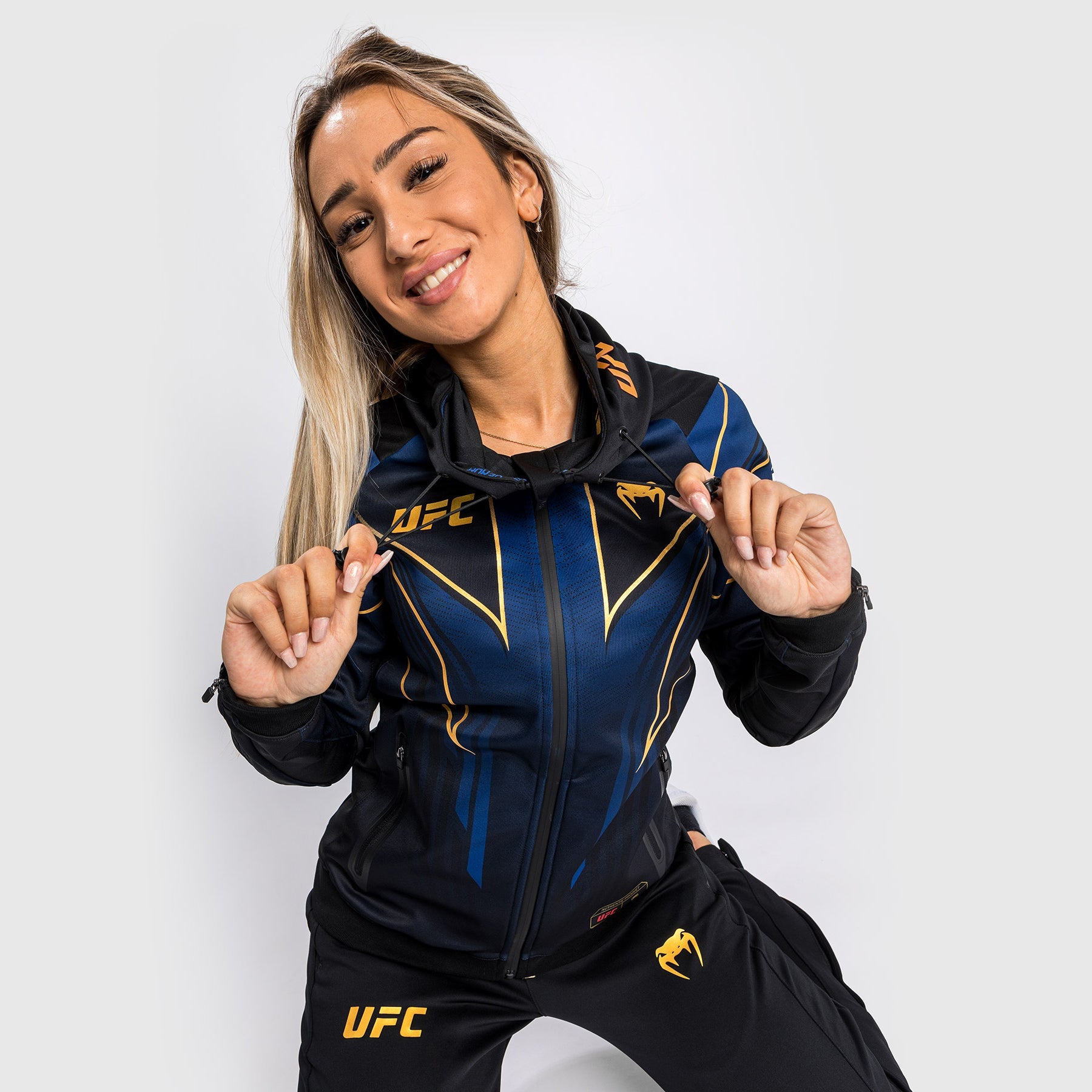 Sweatshirt à Capuche Femme UFC Venum Authentic Fight Night 2.0 - Midnight Edition - Champion