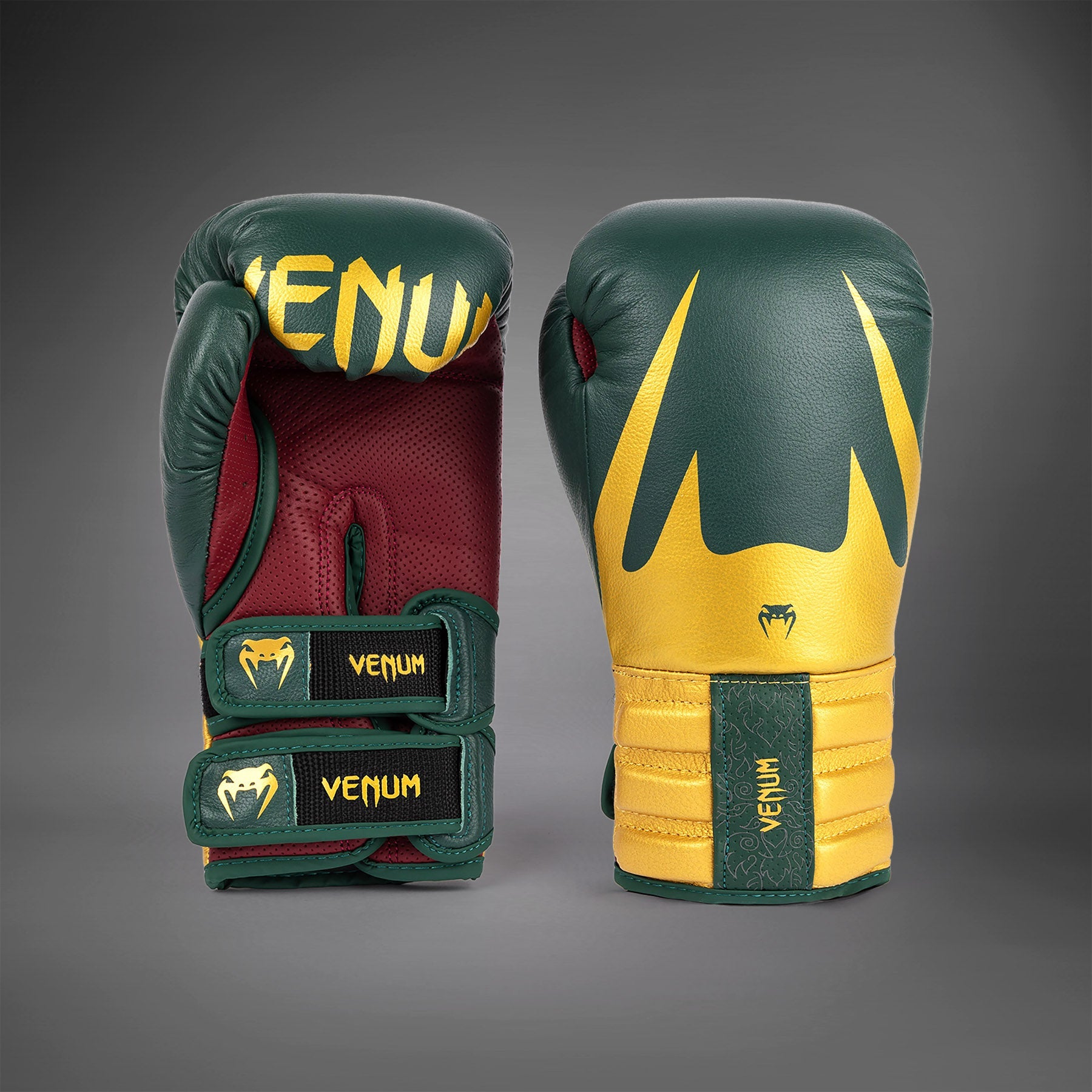 Gants de Boxe Venum Reverso - Émeraude / Or