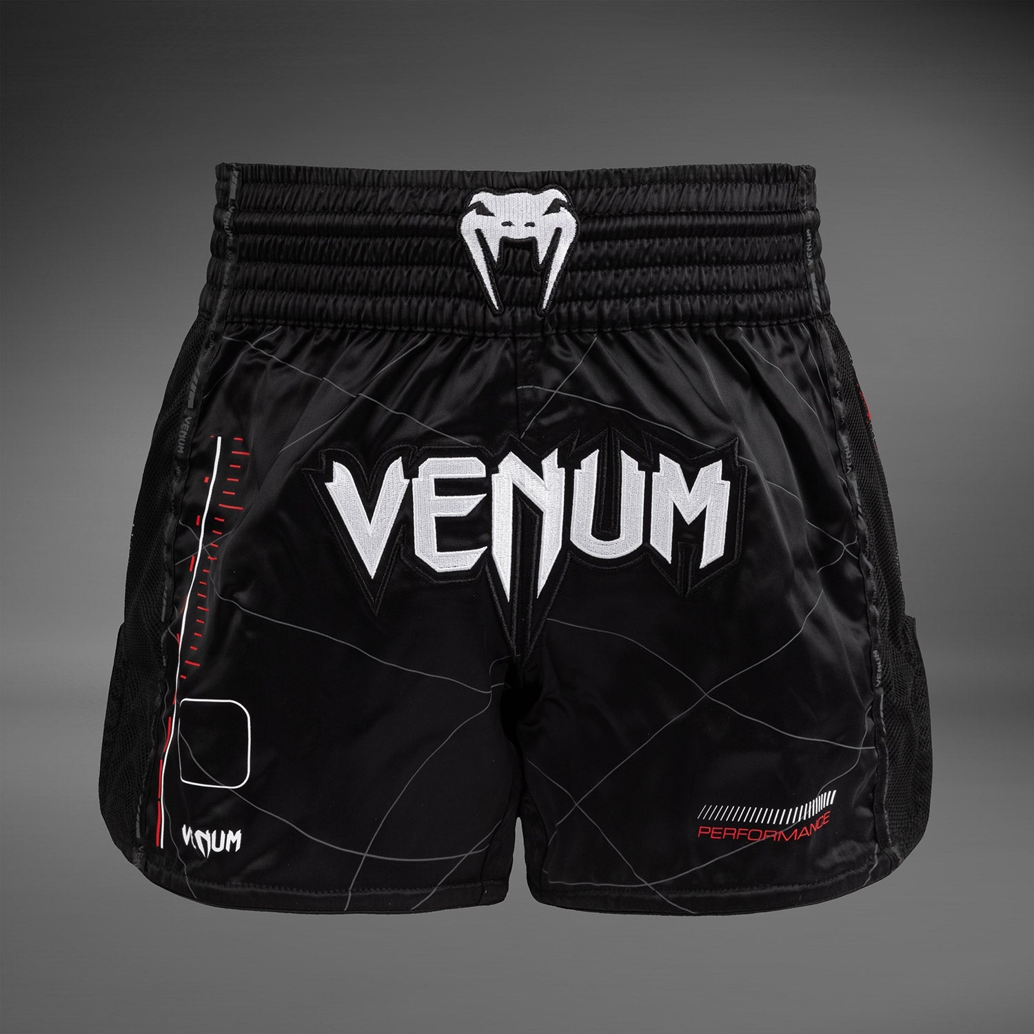 Short de Muay Thai Venum Tactical XT- Noir/Rouge Feu