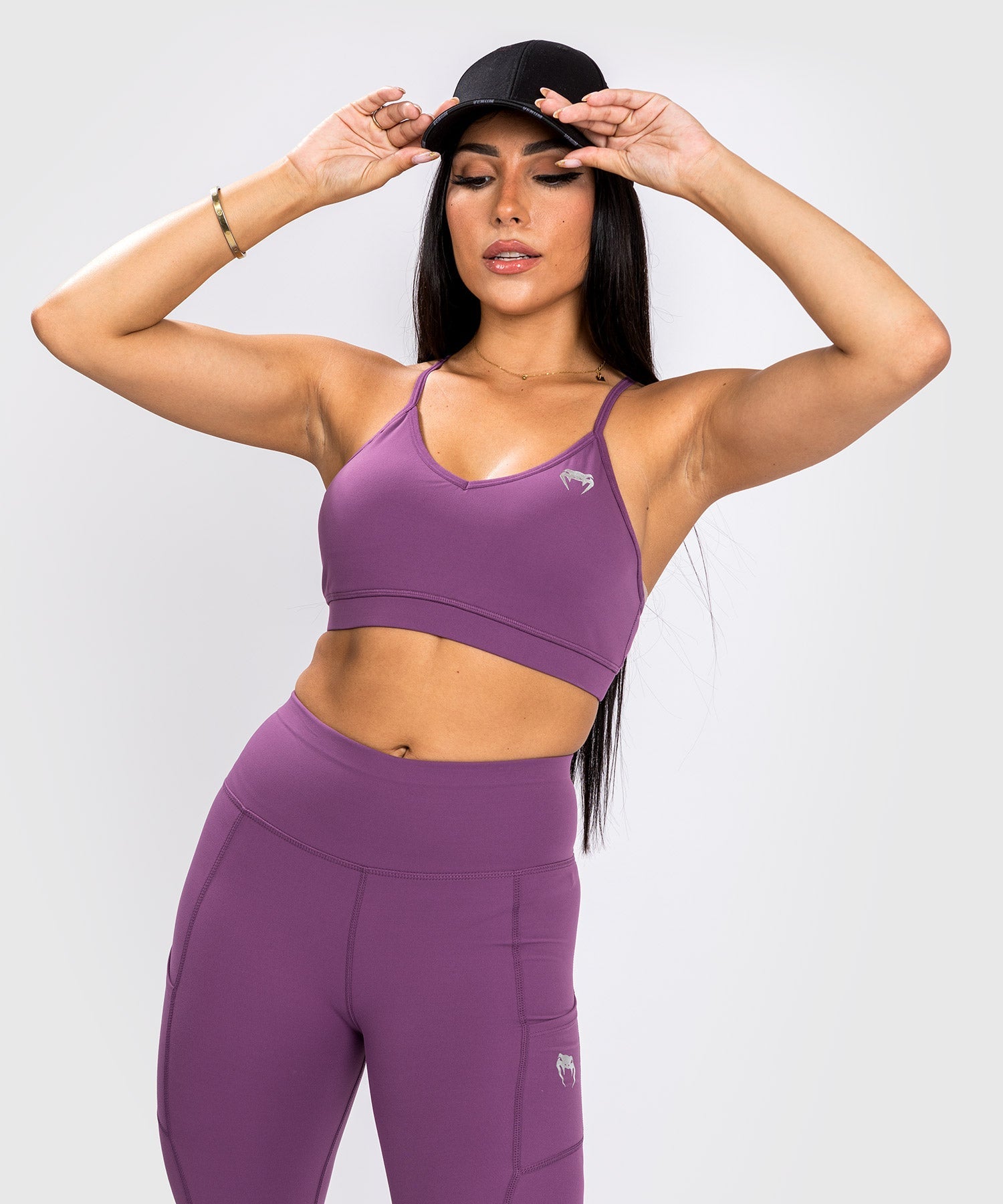 Brassière de Sport Venum Essential Low Impact - Orchidée Sombre/Argent Brossé