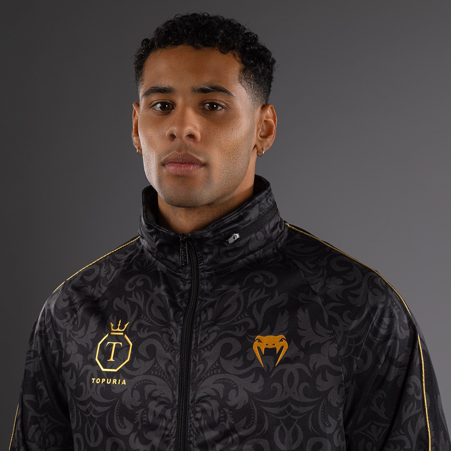 Veste de Survêtement Unmatched Edition Venum x Topuria - Noir/Doré