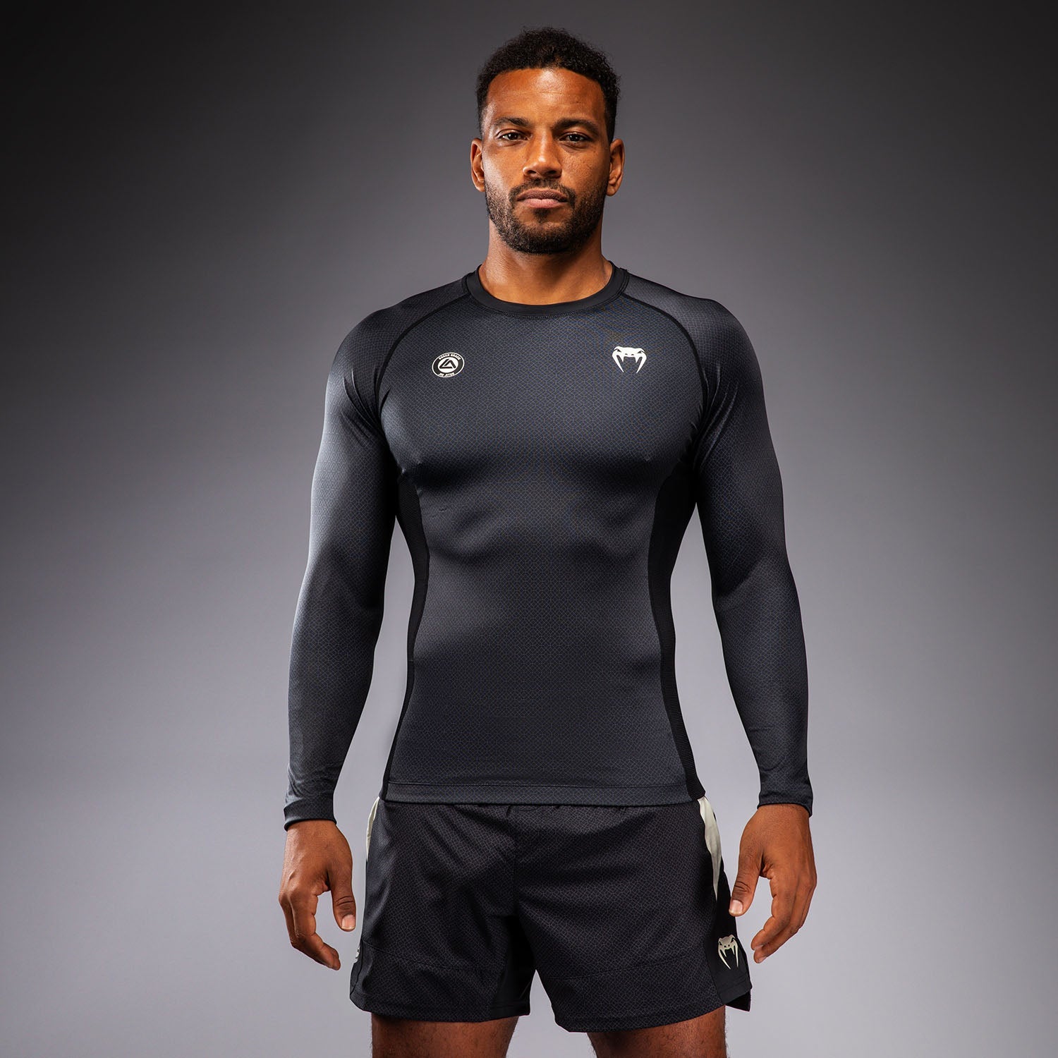 Rashguard à Manches Longues Venum x Roger Gracie Academy - Noir