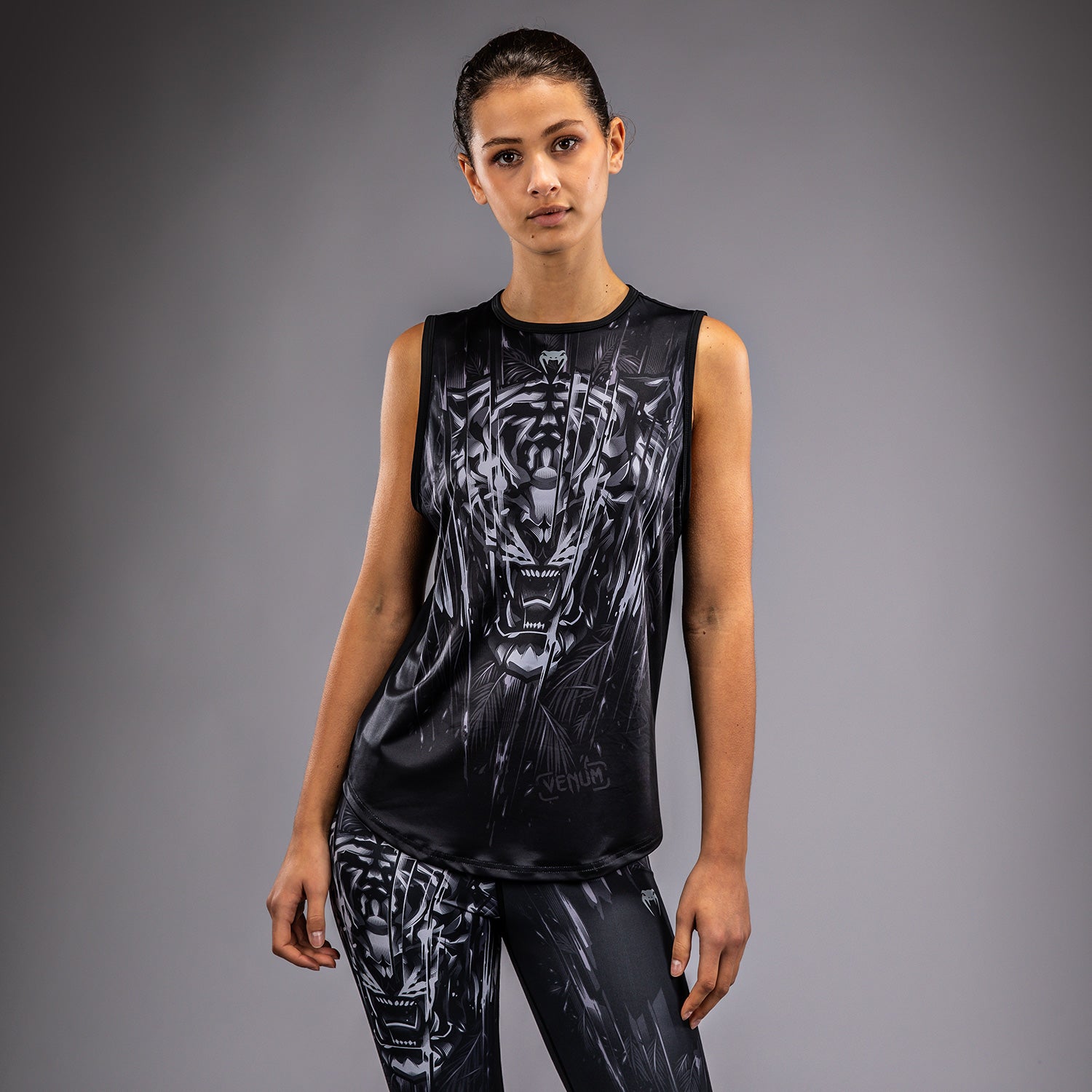 Débardeur Venum Tiger pour Femmes - Noir/Argent