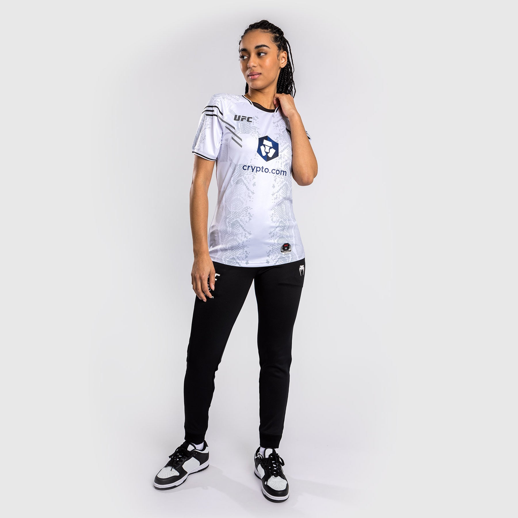 T-shirt Technique Personnalisé pour Femmes UFC Adrenaline by Venum Authentic Fight Night - Blanc