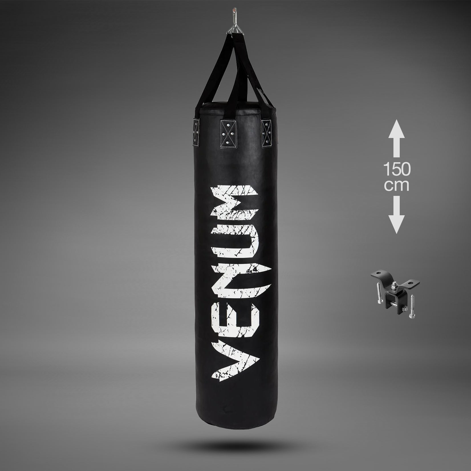 Sac de Frappe Venum Challenger + Crochet de Fixation - Plein - 150cm - Noir/Blanc