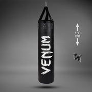 Sac de Frappe Venum Challenger + Crochet de Fixation - Plein - 150cm - Noir/Blanc