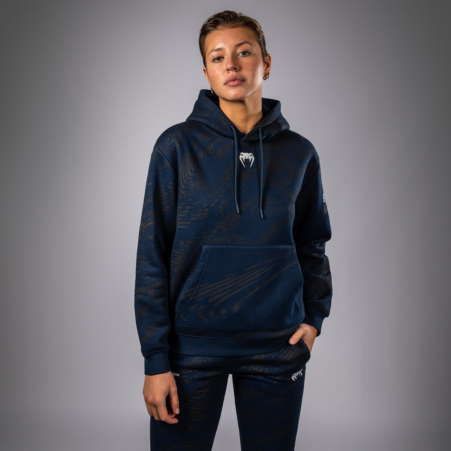 Sweatshirt à Capuche pour Femmes UFC Fusion by Venum Fight Week - Bleu Océanique