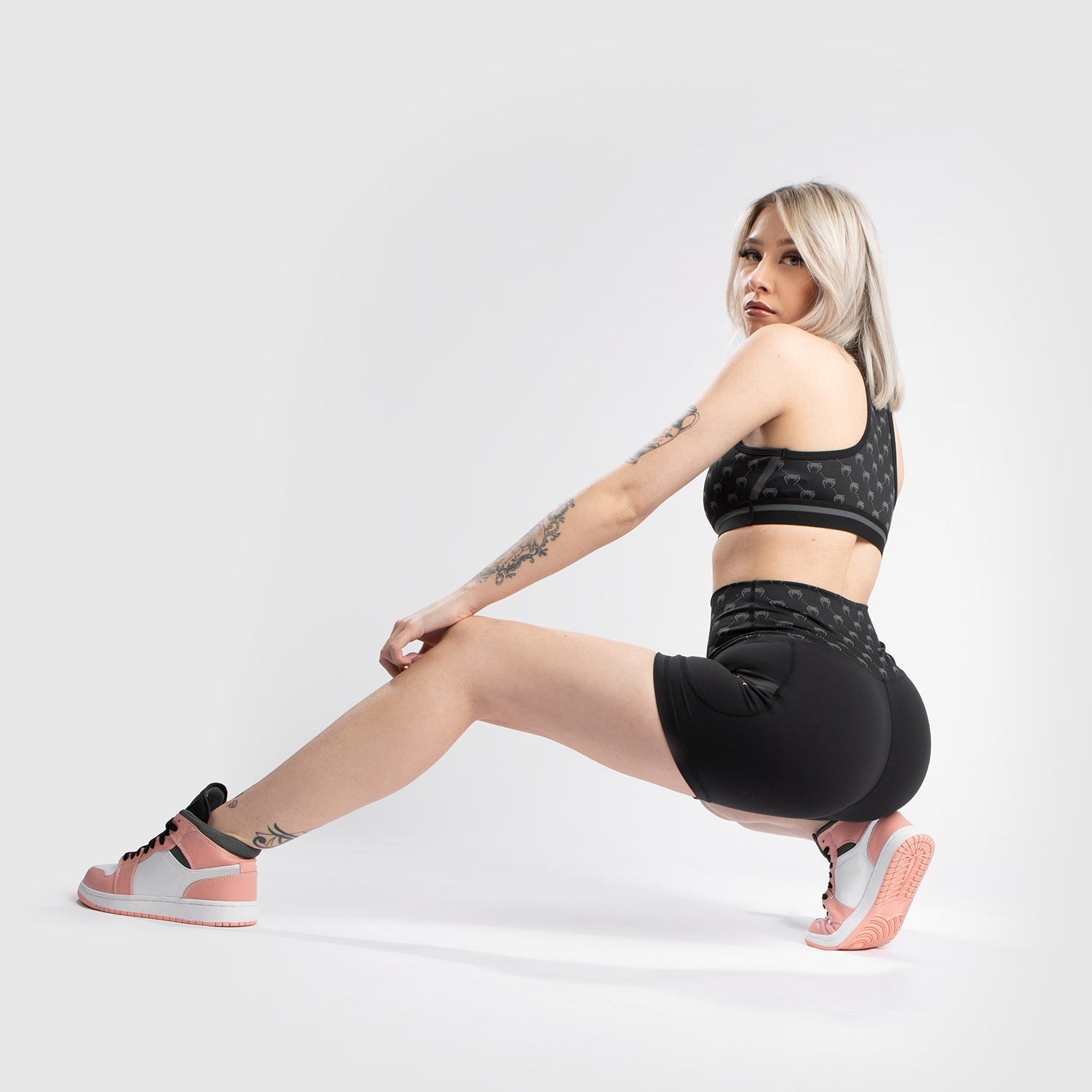 Short De Compression Venum Monogram - Pour Femme - Noir/or rose