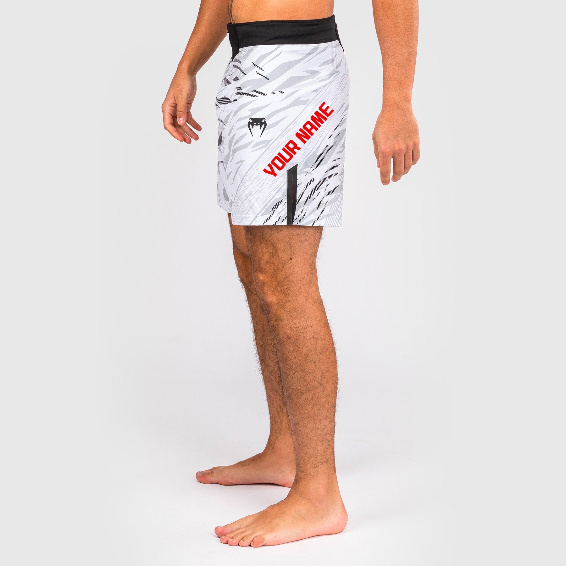 Shorts de Combat pour Hommes UFC Fusion by Venum Personnalisé Authentic Fight Night - Coupe Courte - Blanc