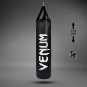 Sac de Frappe Venum Challenger + Crochet de Fixation - Plein - 130cm - Noir/Blanc