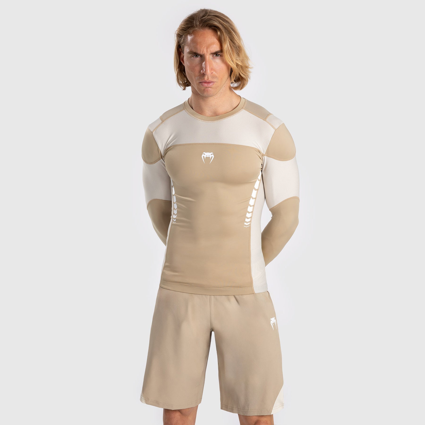 Rashguard À Manches Longues pour Hommes Venum Tempest - Beige/Sable