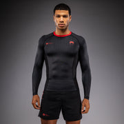Rashguard à Manches Longues Venum x Roger Gracie Signature - Noir/Rouge
