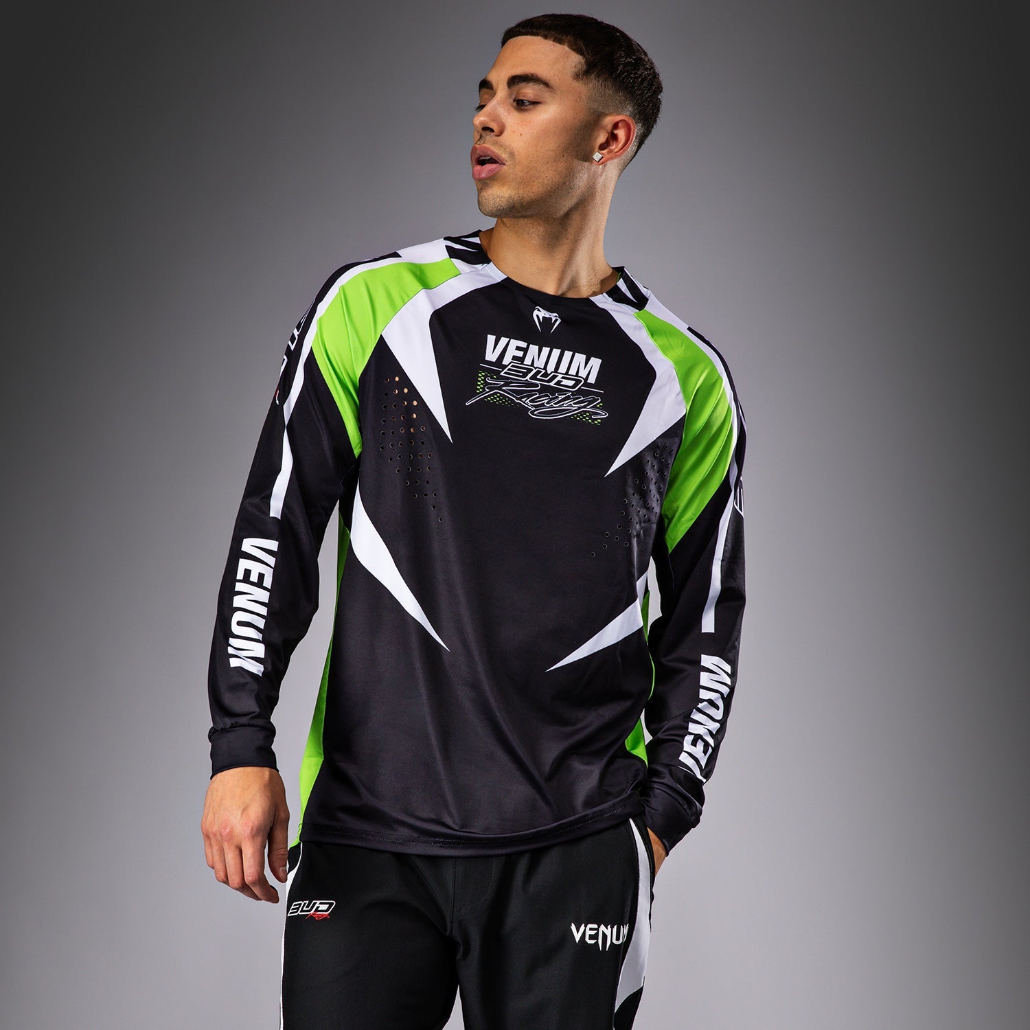 T-Shirt Dry-Tech Venum x Bud Racing - Noir/Blanc/Citron Vert