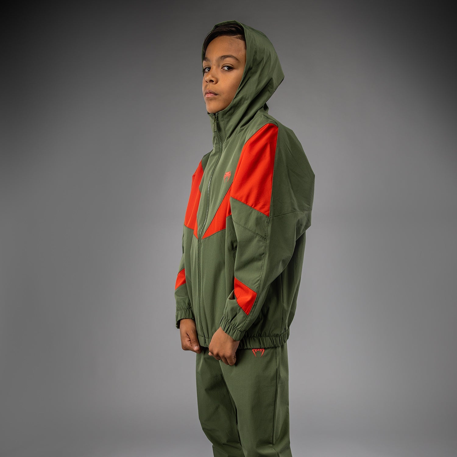 Veste de survêtement pour Enfants Venum Vectra - Vert Militaire/Orange
