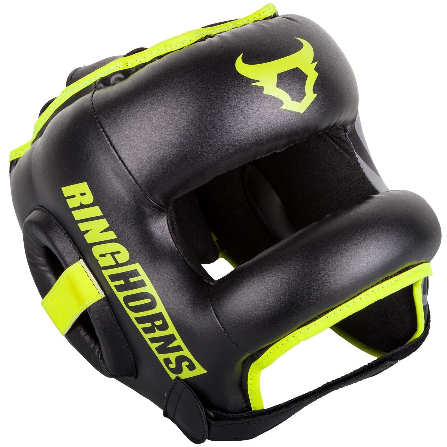 Casque de boxe Ringhorns Nitro - Noir/Jaune Fluo