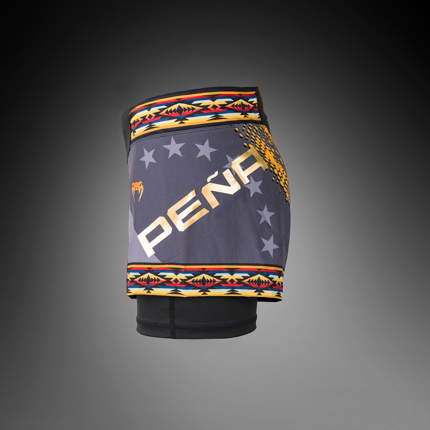 Short de combat court pour femmes UFC Unrivaled by Venum Julianna Peña - Noir