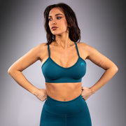Brassière de sport pour Femmes Venum x Demi - Bleu azur