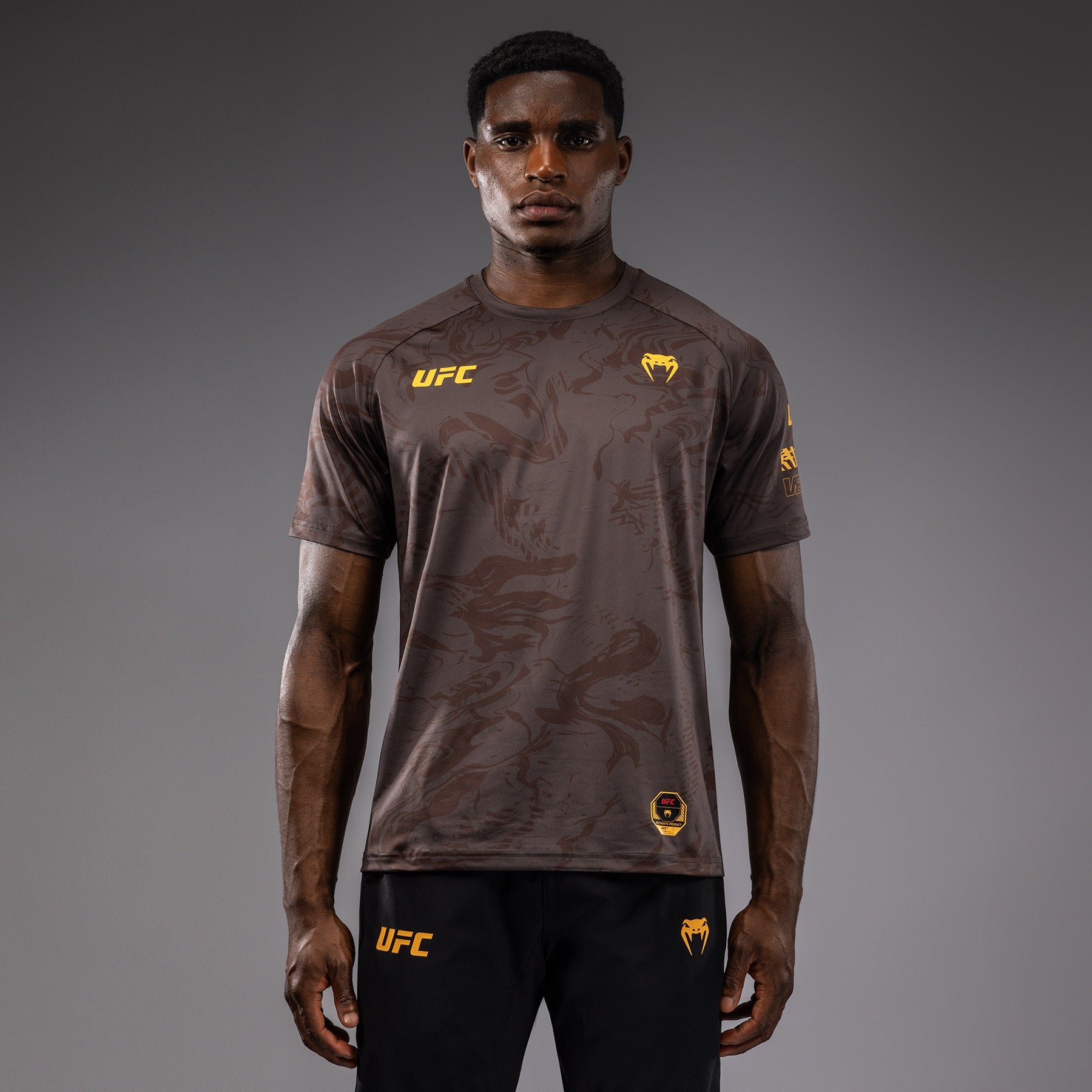 T-shirt Dry-Tech UFC Fusion by Venum Fight Week - Marron Terrestre