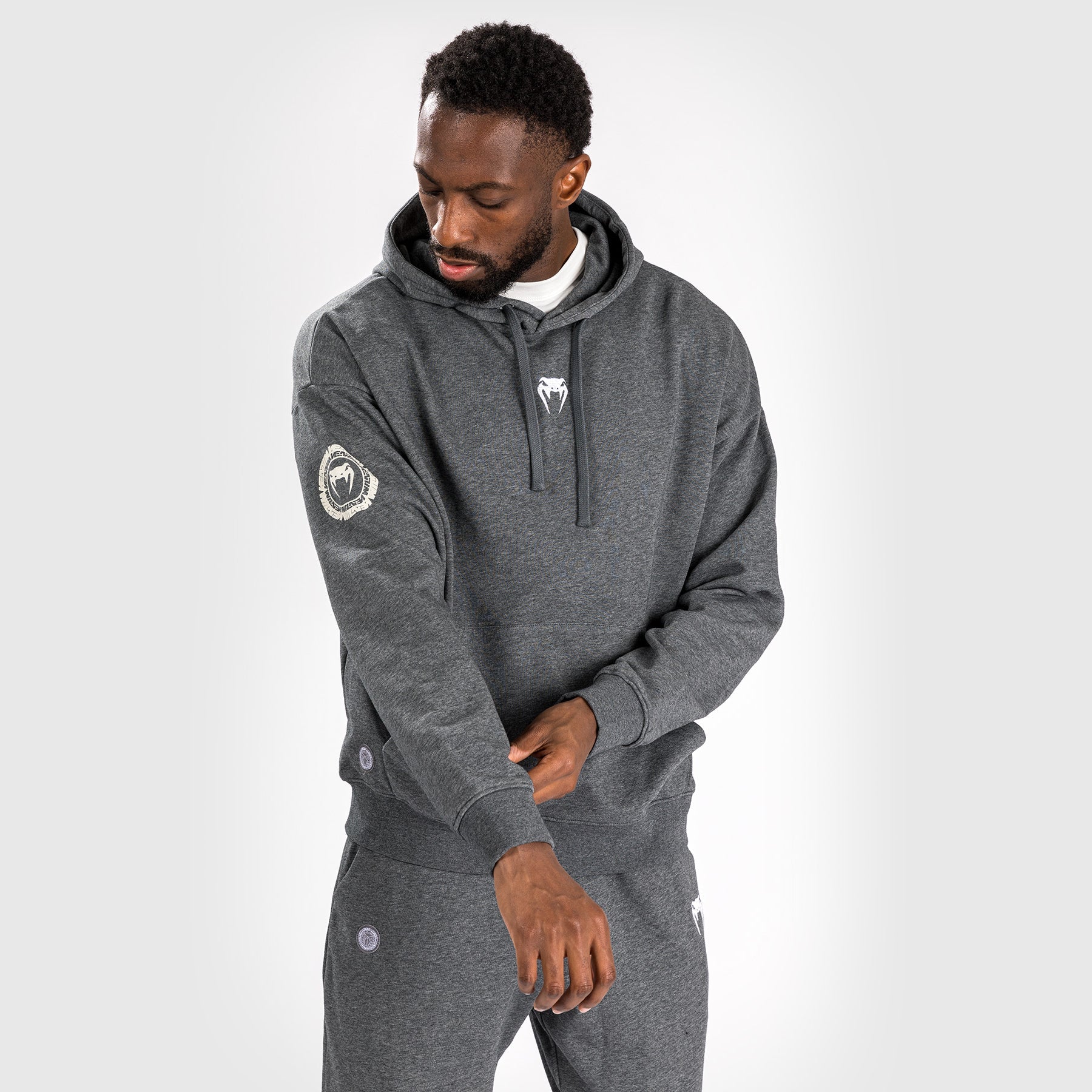 Sweatshirt À Capuche Pour Hommes Venum Vortex XL Lite - Gris Foncé Chiné
