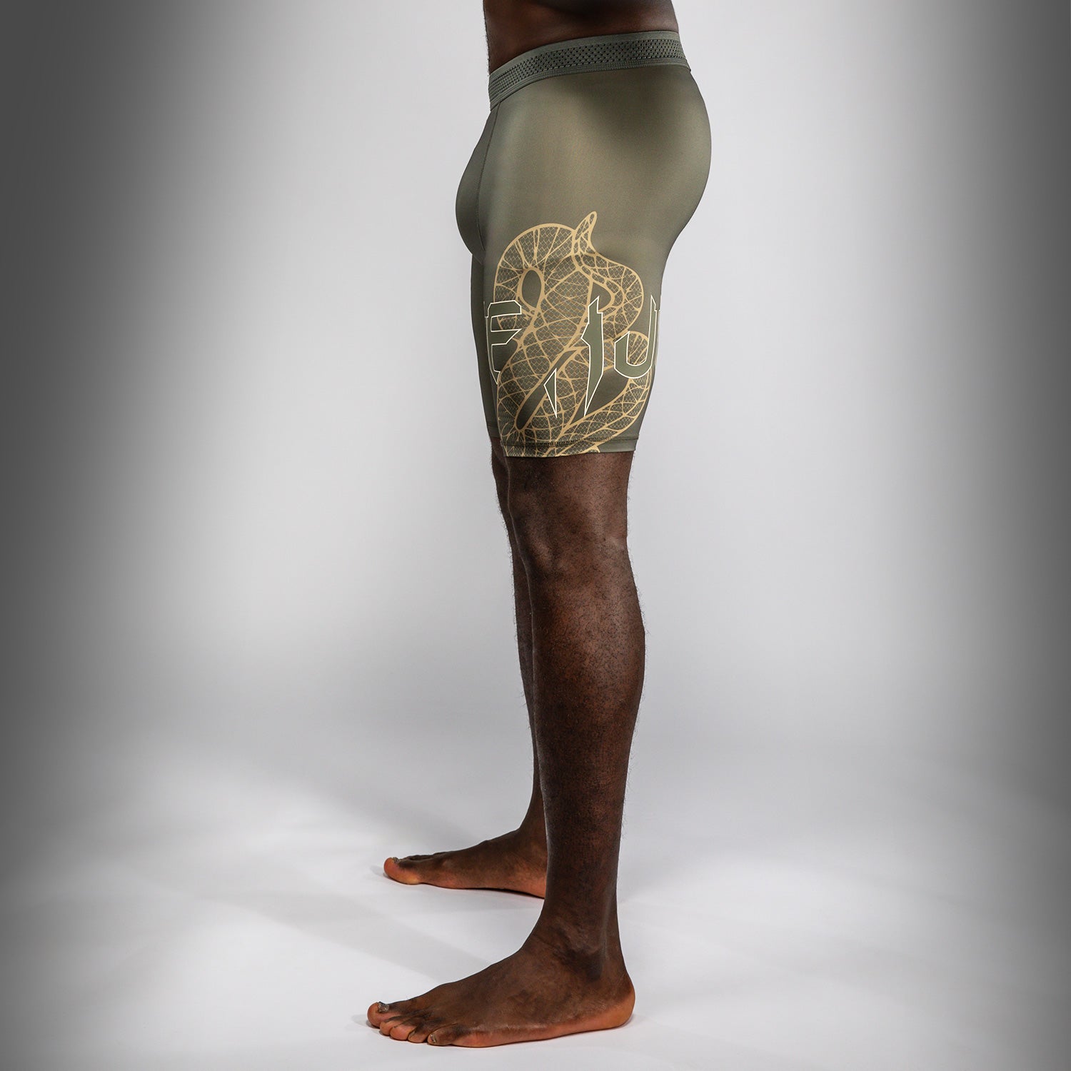 Short de Compression Venum Serpenti – Kaki/Bronze/Ivoire