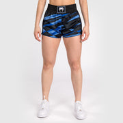Short de Muay Thai pour Femmes Venum Abyss - Bleu Foncé