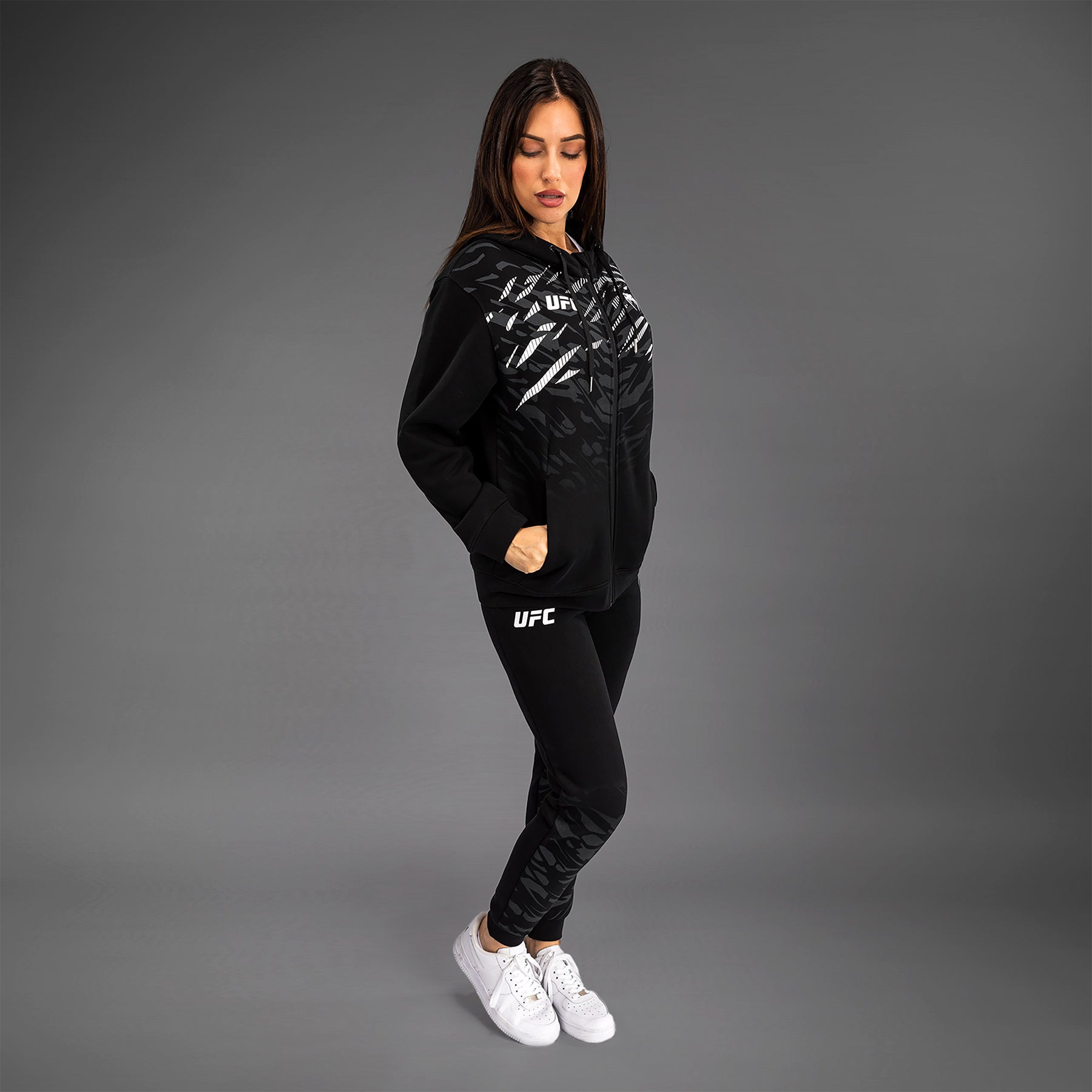 Veste à Capuche Zippé pour Femmes UFC Fusion by Venum Replica - Noir