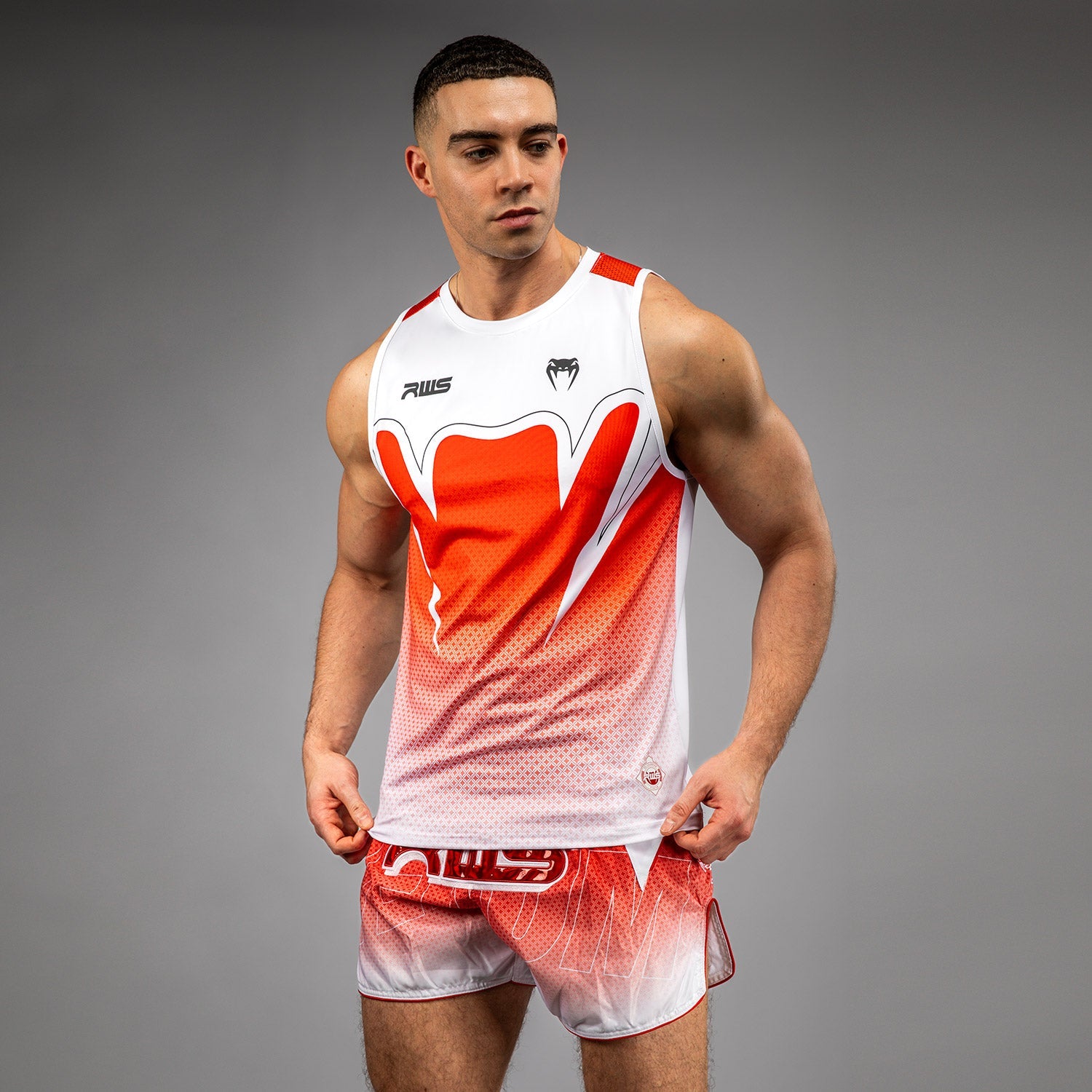 Débardeur Dry-Tech Homme Venum x RWS 2.0 – Blanc/Rouge