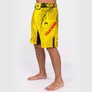 Short de combat personnalisé Coupe longue pour Hommes UFC Adrenaline by Venum Authentic Fight Night – Jaune