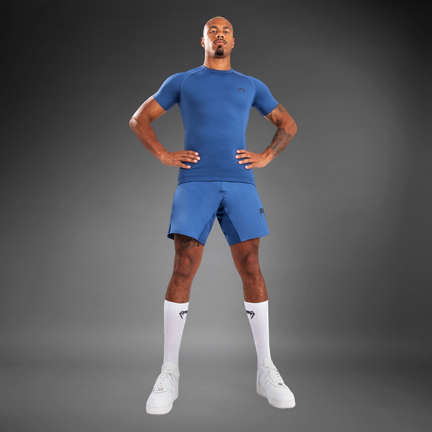 Rashguard à manches courtes pour hommes Venum Contender - Bleu