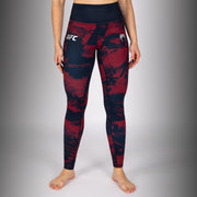 Legging Femme UFC Zenith by Venum Authentic Fight Week - Bleu marine/Bordeaux/Argent