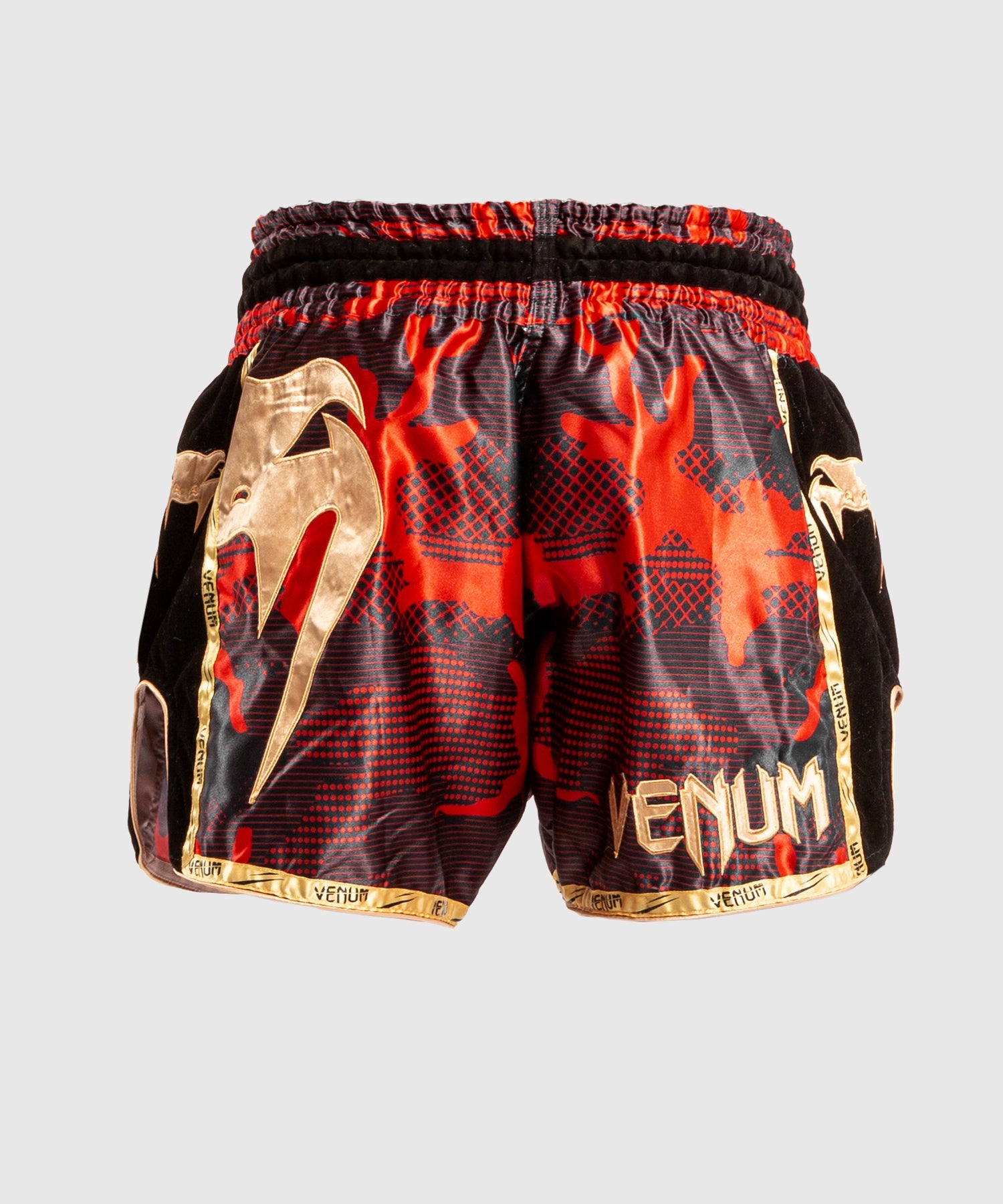 Short de Muay Thai Venum Giant Camo - Rouge/Doré