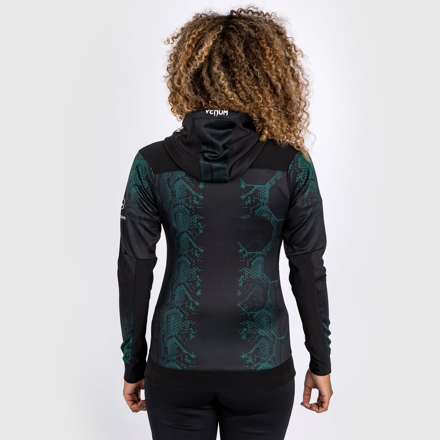 Sweat à capuche pour femmes UFC Adrenaline by Venum Authentic Fight Night - Emerald Edition - Vert/Noir