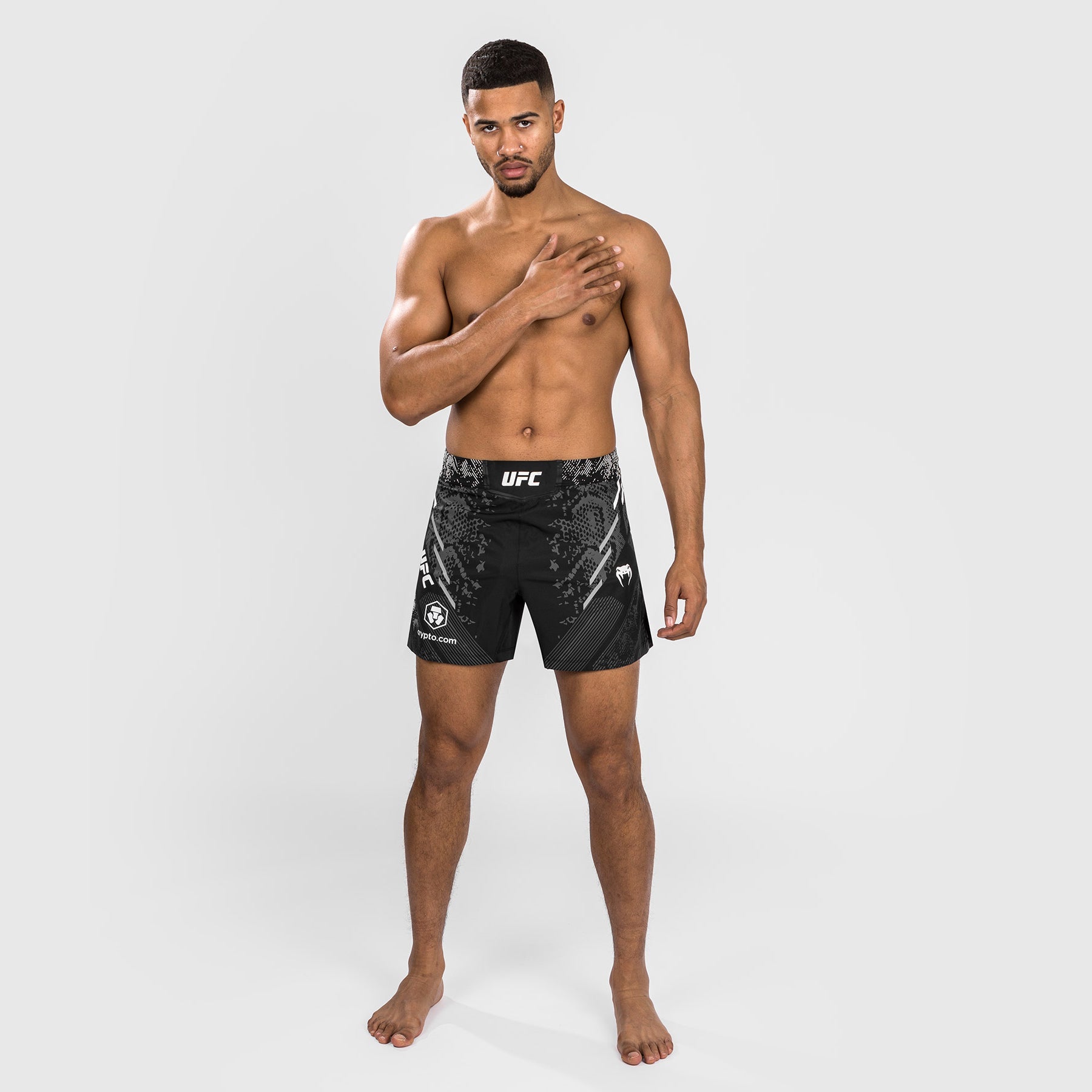 Short de combat personnalisé Coupe courte pour Hommes UFC Adrenaline by Venum Authentic Fight Night – Noir