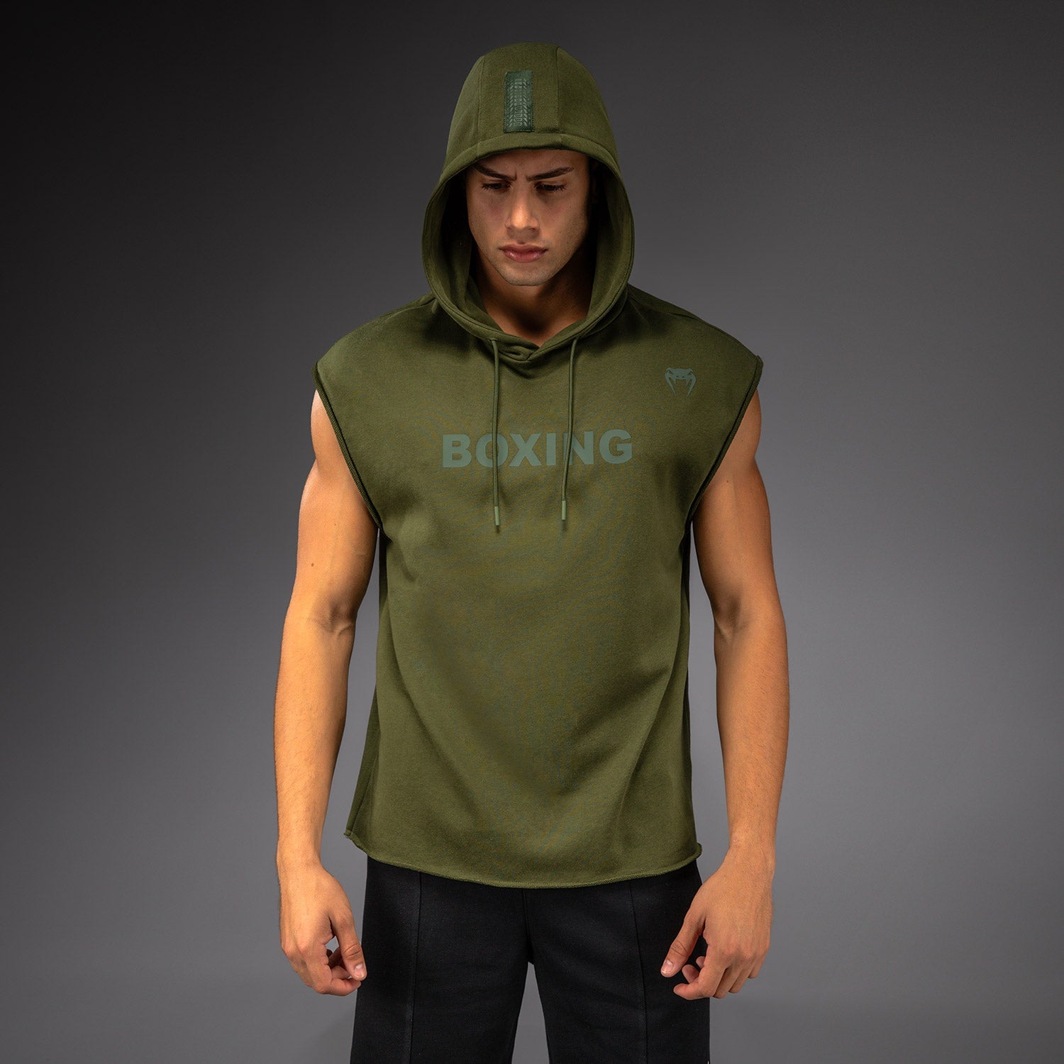 Sweat à Capuche Sans Manches Venum Boxing VT – Vert Militaire