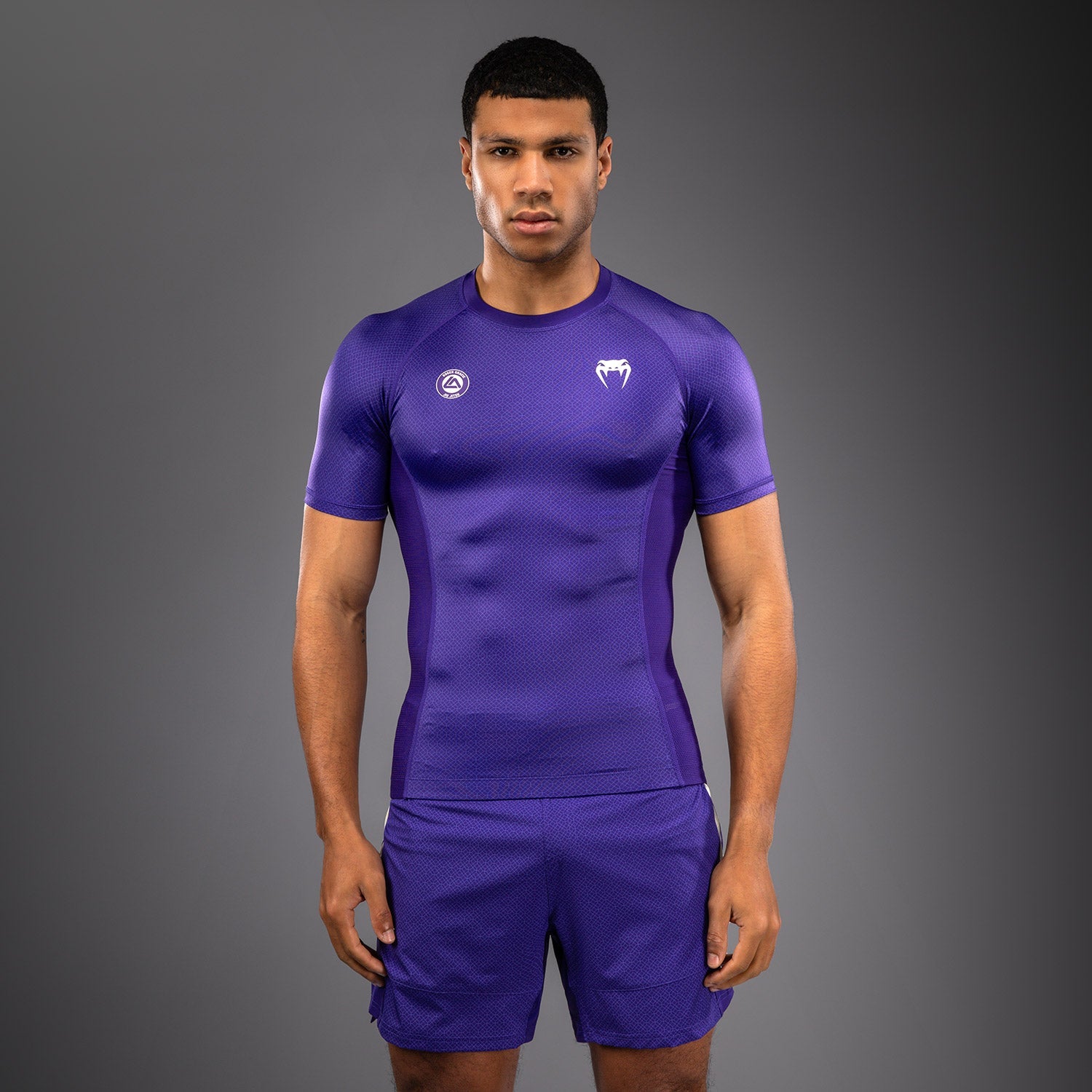 Rashguard à Manches Courtes Venum x Roger Gracie Academy - Violet