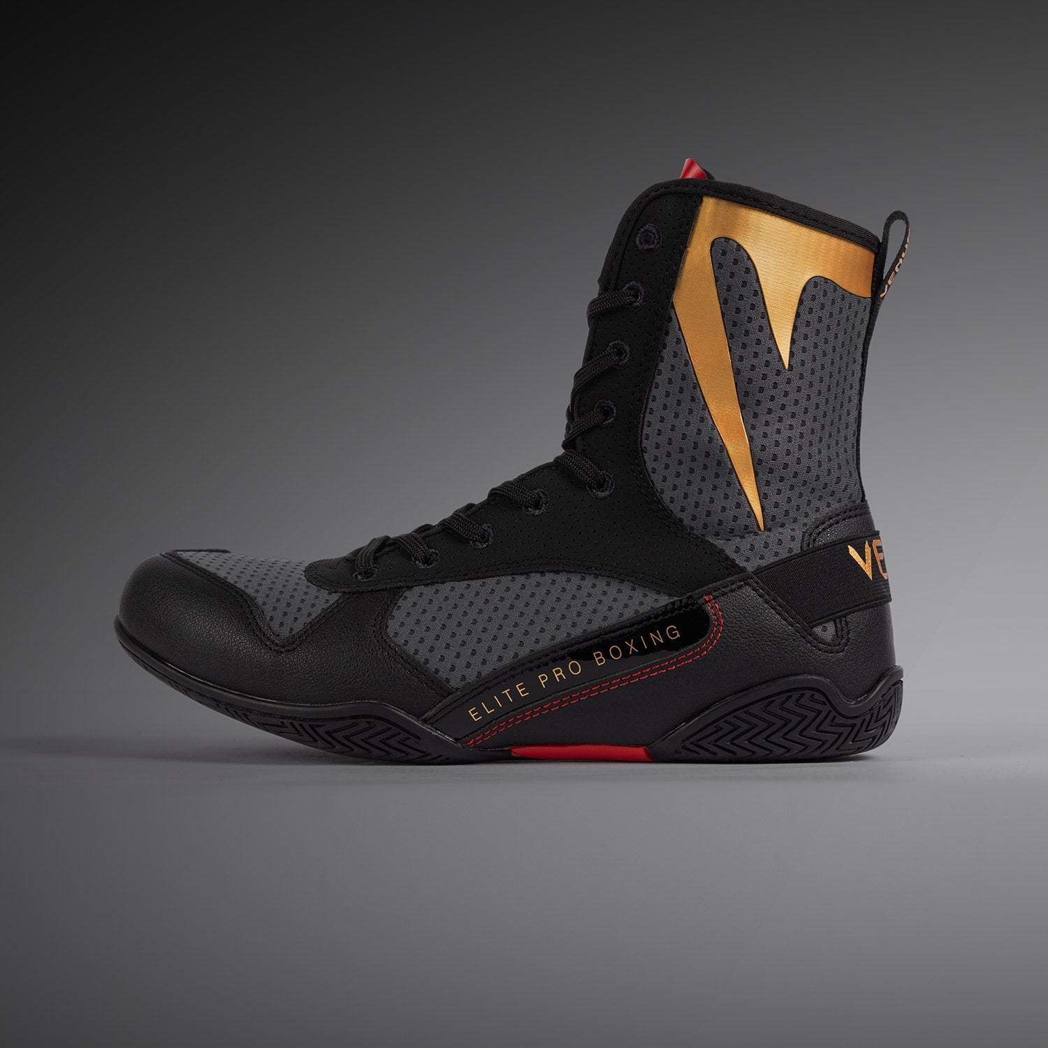 Chaussures de boxe Venum Elite - Gris Orage/Or