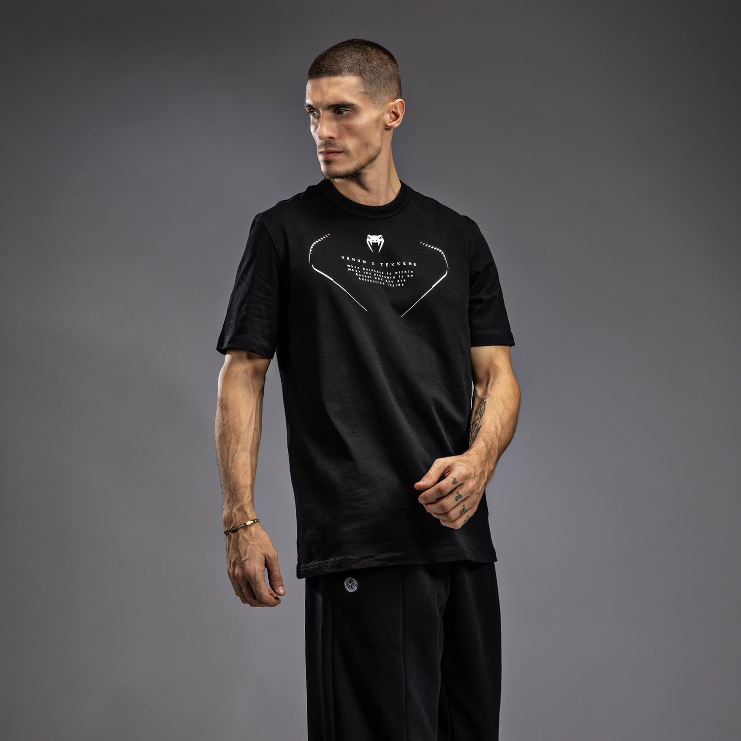 T-Shirt Venum x TEKKEN 8 - Jin Kazama - Noir/Noir/Blanc
