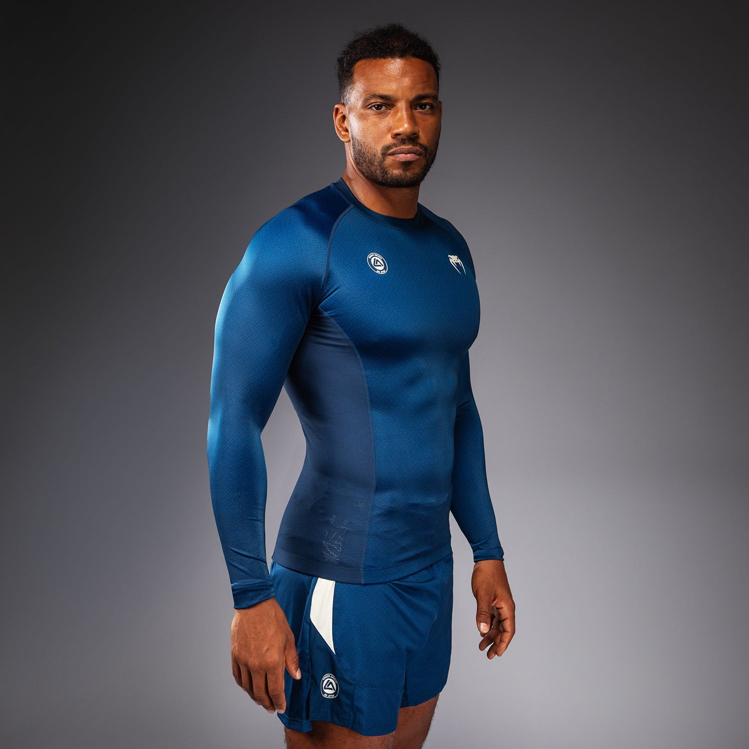 Rashguard à Manches Longues Venum x Roger Gracie Academy - Bleu