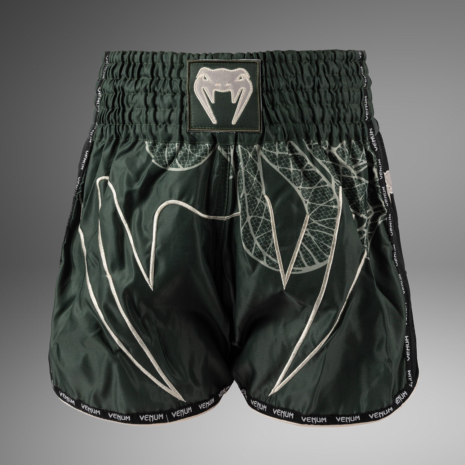 Short de Muay Thai Venum Serpenti – Kaki/Bronze/Ivoire