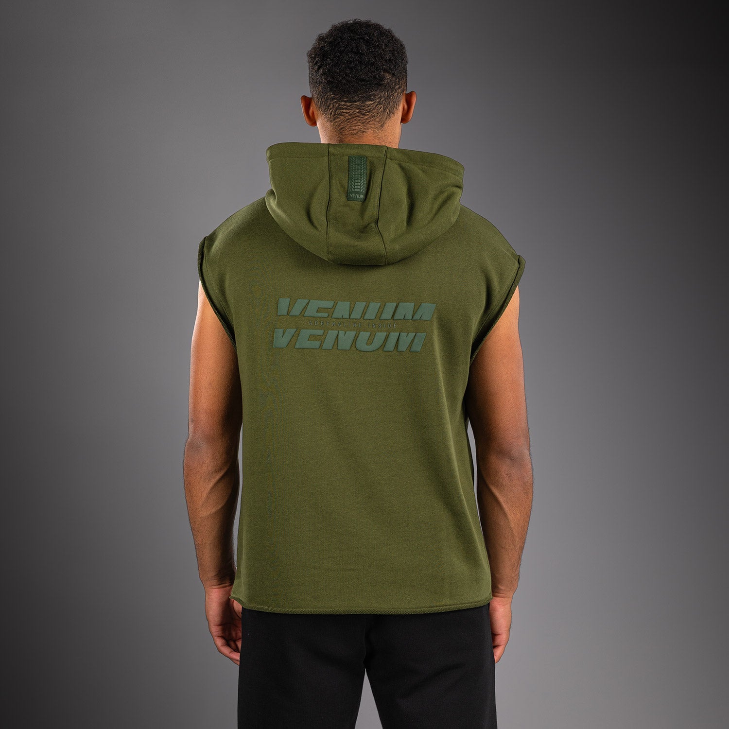 Sweat à Capuche Sans Manches Venum Divide - Vert Militaire