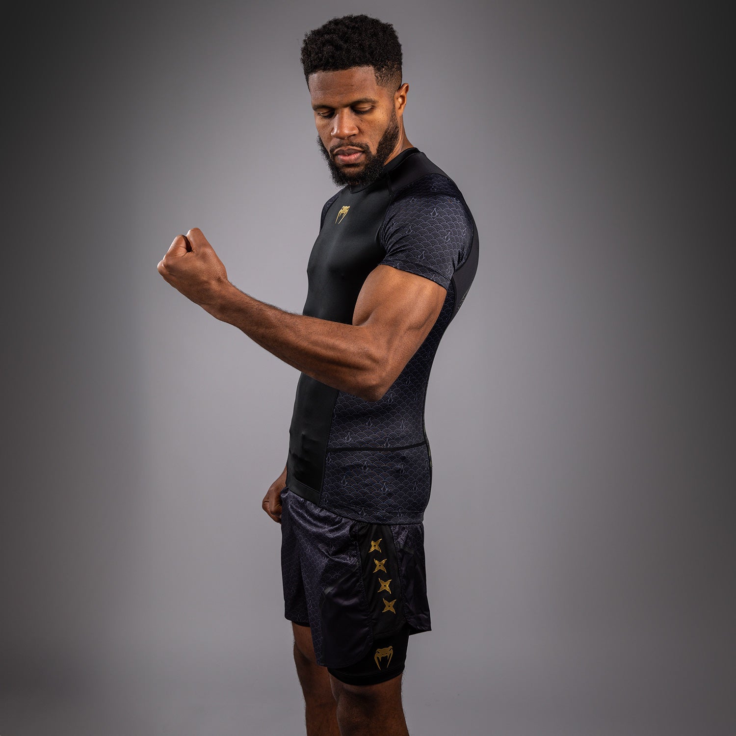 Rashguard Manches Courtes Venum x Assassin's Creed Shadows - Noir