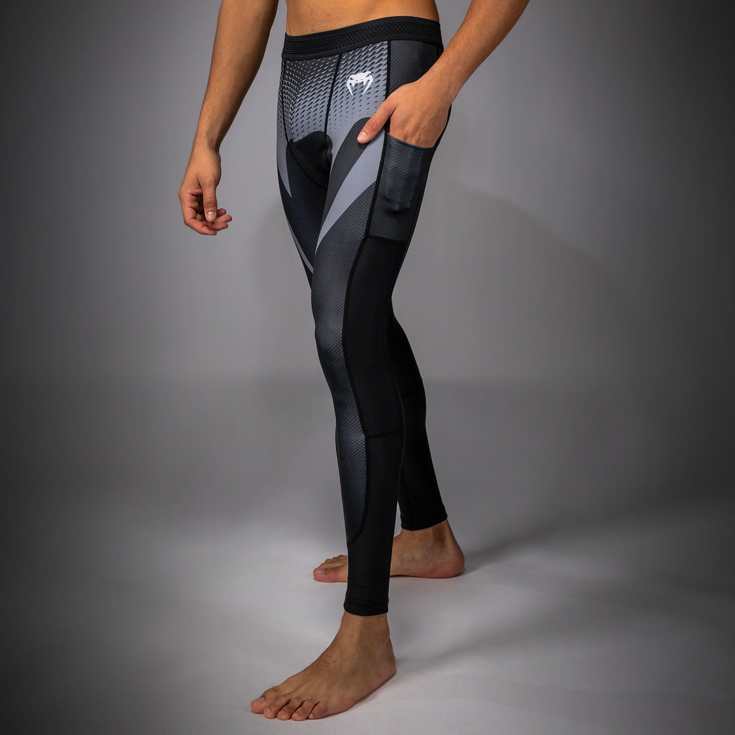 Pantalon de Compression Venum No Gi - Noir/Gris Argenté