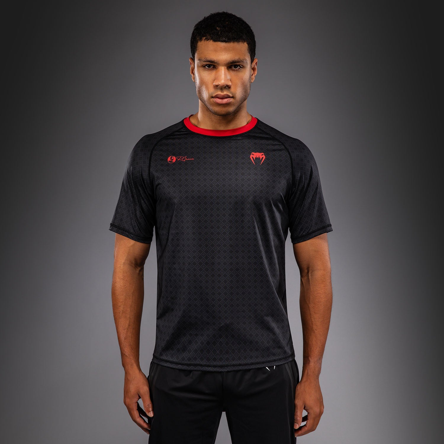 T-shirt Dry Tech Venum x Roger Gracie Signature - Noir/Rouge