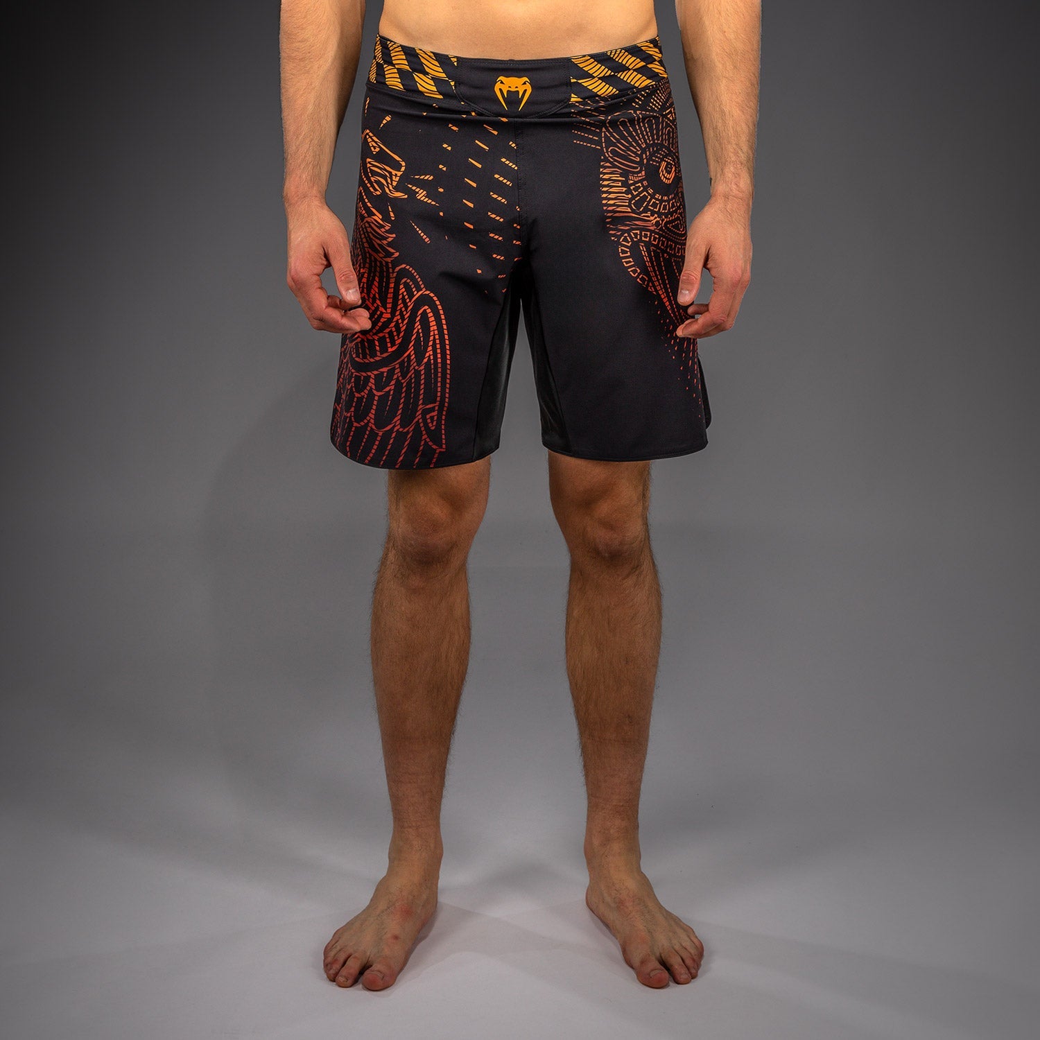 Short de Combat Venum Quetzal Fury - Noir/Rouge Fury/Mandarine